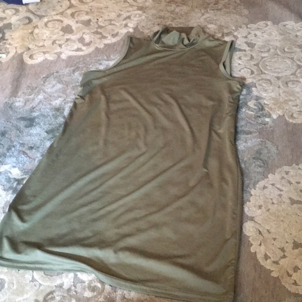 Olive  turtle neck dress !
